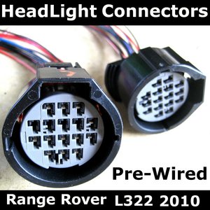 Range Rover L322 2010 16 way Headlight Connectors PAIR Preview